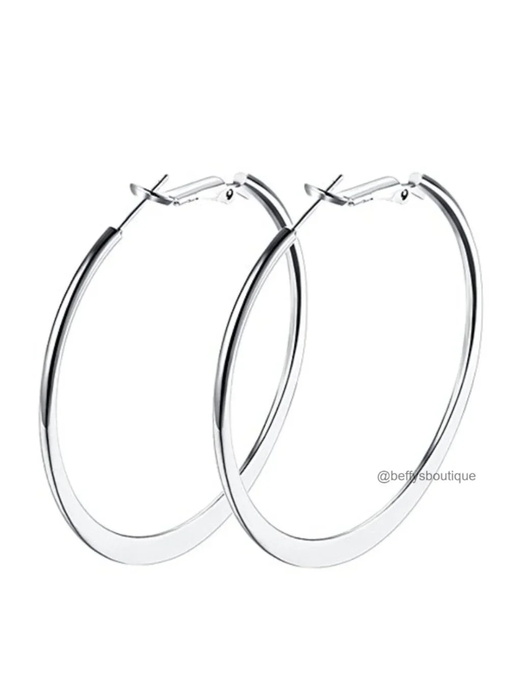 18K Gold Plated Rounded Hoop Earrings for Women